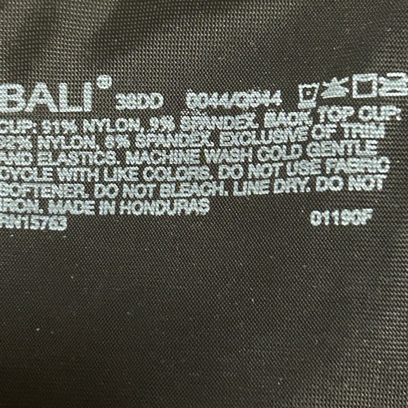 BALI BLACK COMFY BRA 38 DD - Picture 6 of 6